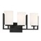 Designers Fountain Cambria 24in 3-Light Matte Black Modern Indoor Vanity Light with Etched Glass Shades D258M-3B-MB - alternate 1